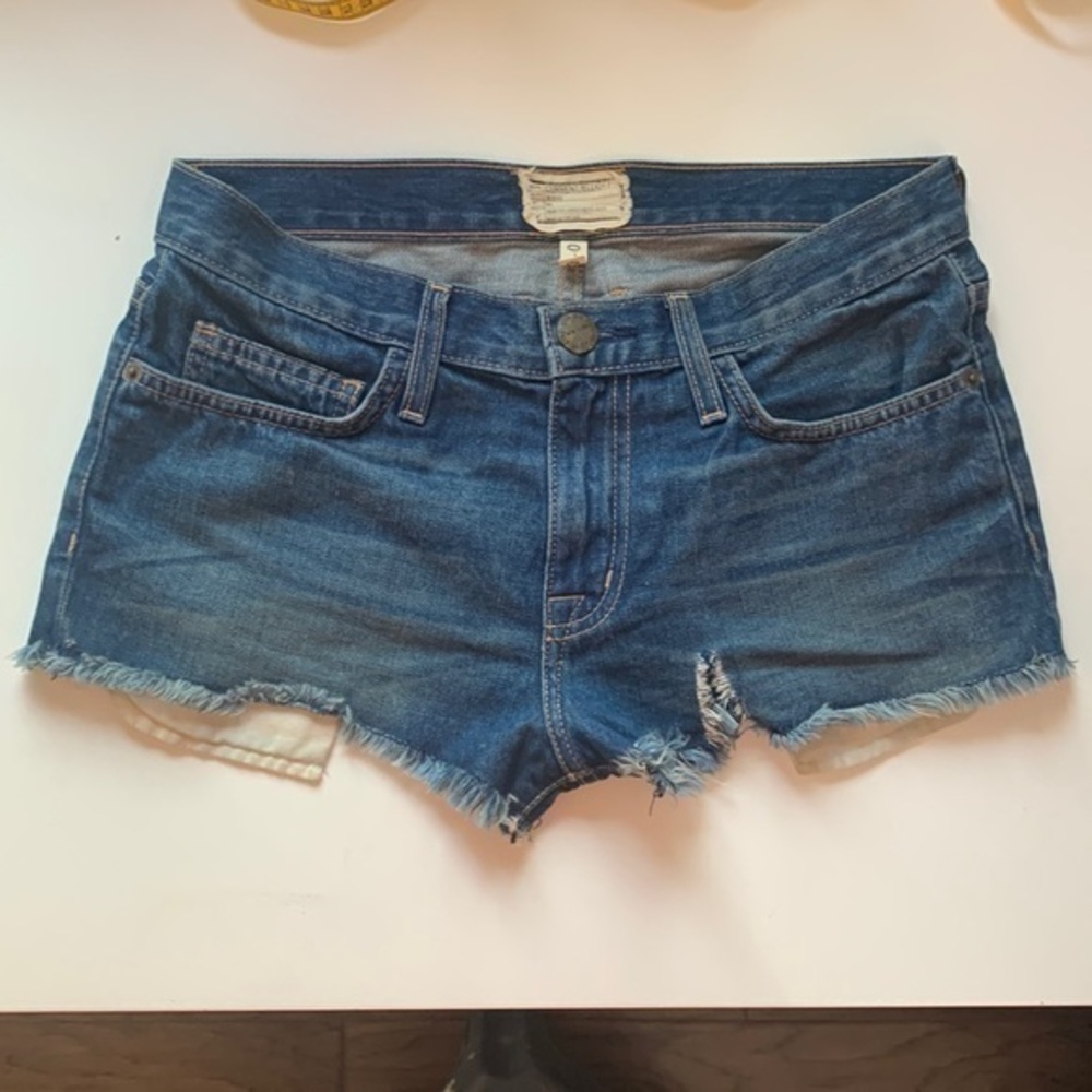 Current/Elliott distressed denim cutoff shorts